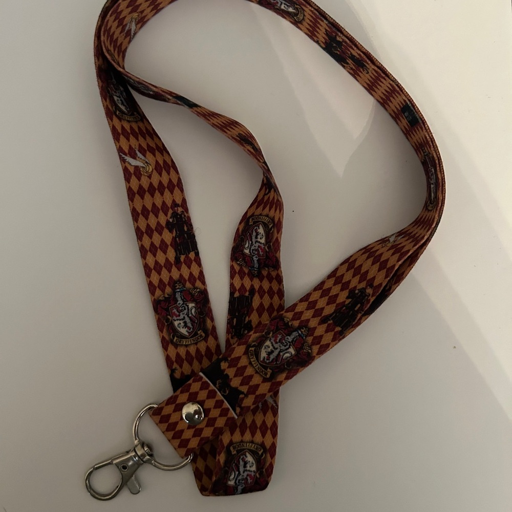 Harry Potter Gryffindor Crest Lanyard in Maroon and Gold - Never Used